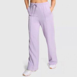 Victoria's Secret Elastic Waist Drawstring Wide Leg Sweatpants Lilac XL NWT